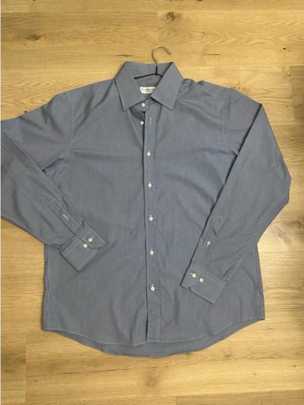 Men's Long-Sleeve Dress Shirt in Slate Blue by
